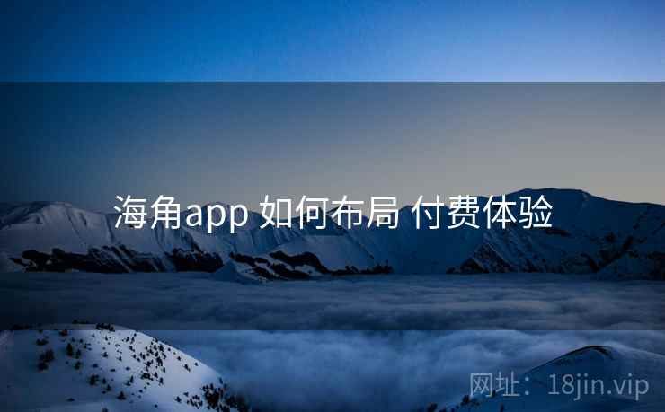 海角app 如何布局 付费体验