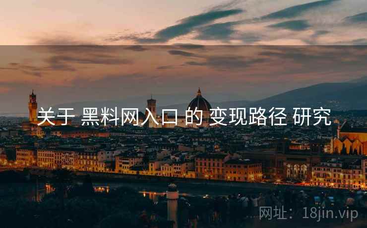 关于 黑料网入口 的 变现路径 研究