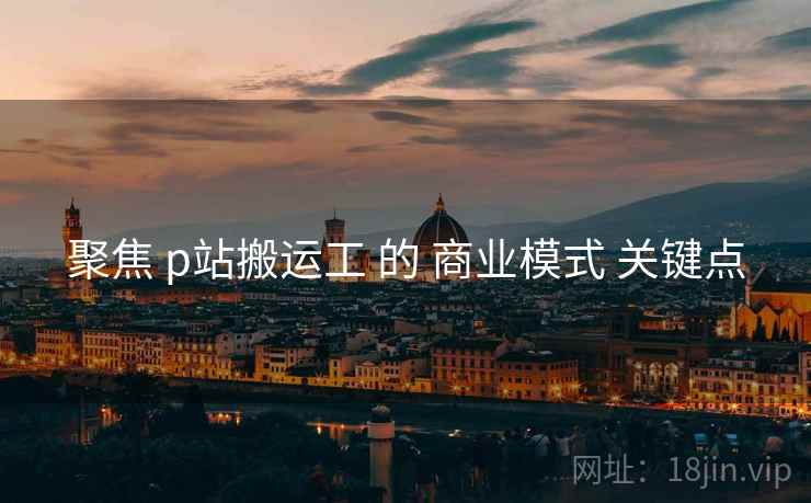 聚焦 p站搬运工 的 商业模式 关键点